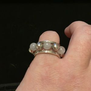 PERUVIAN sterling silver ring with chalcedony 🌟